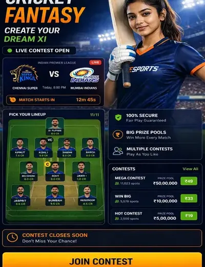 Hhbet (hhbet) fantasy cricket & matchday visual 3